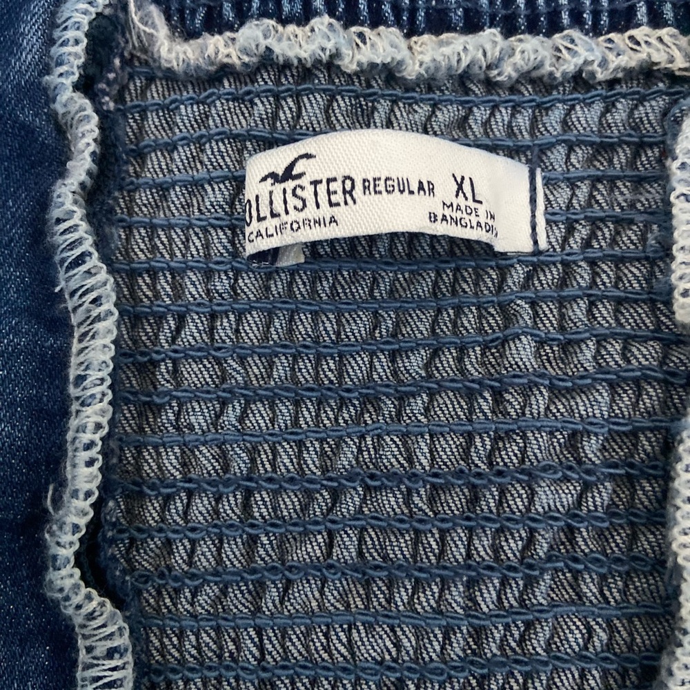 Hollister Blue Denim Jumpsuit Flared - Picture 11 of 12